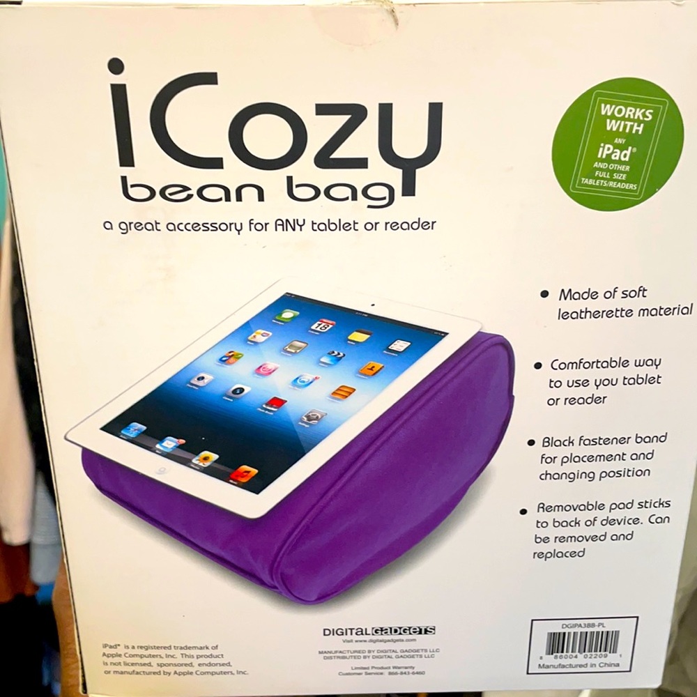 Never opened bean bag iPad holder